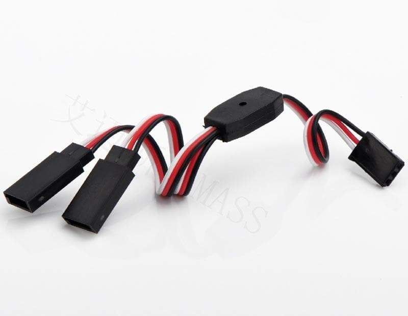 60cm 22awg Futaba Y leads, flat wire