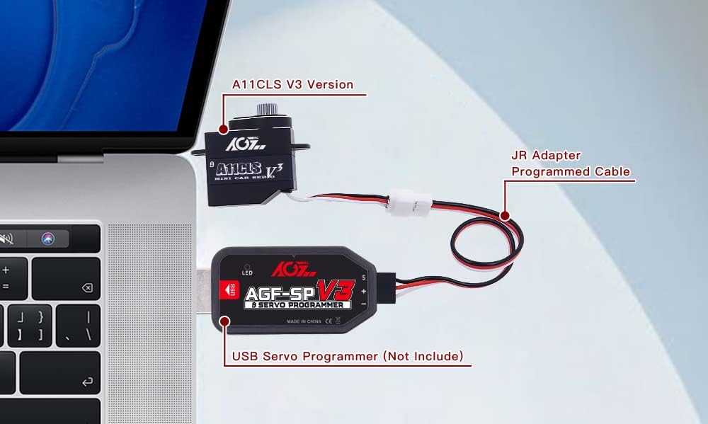 AGFRC 1.4KG Micro Programmable Coreless Digital RC Servo for Mini Z Car - Black - Image 8