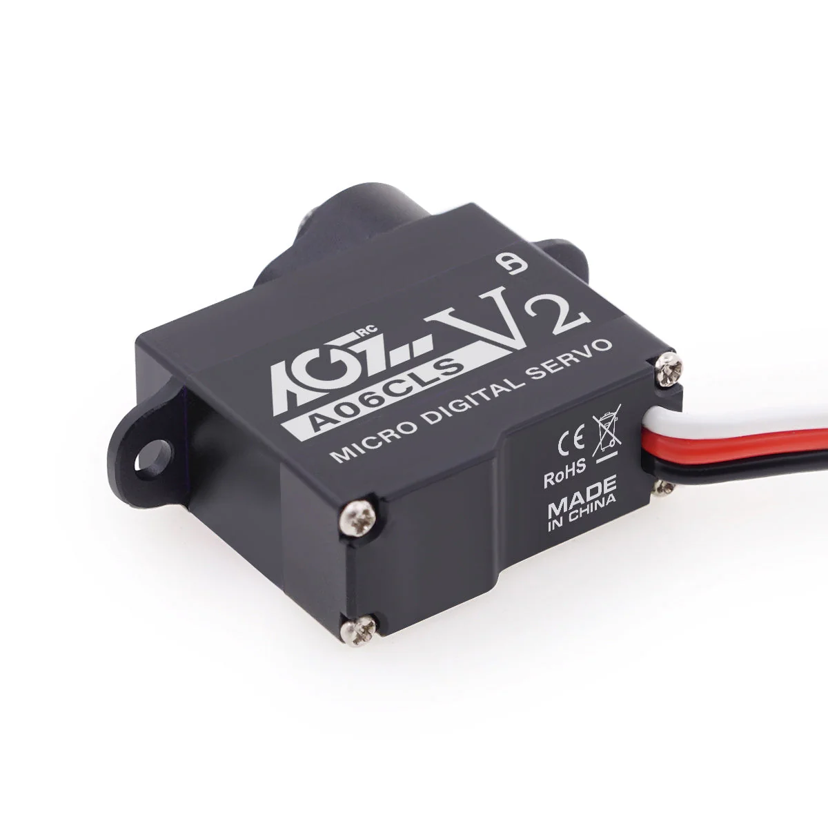 AGFRC A06CLS V2 Aluminum Case 20T High Precision 3KG 0.052Sec MG 7g Micro Digital Servo for Mini Size Airplane Car - BLACK - Image 3