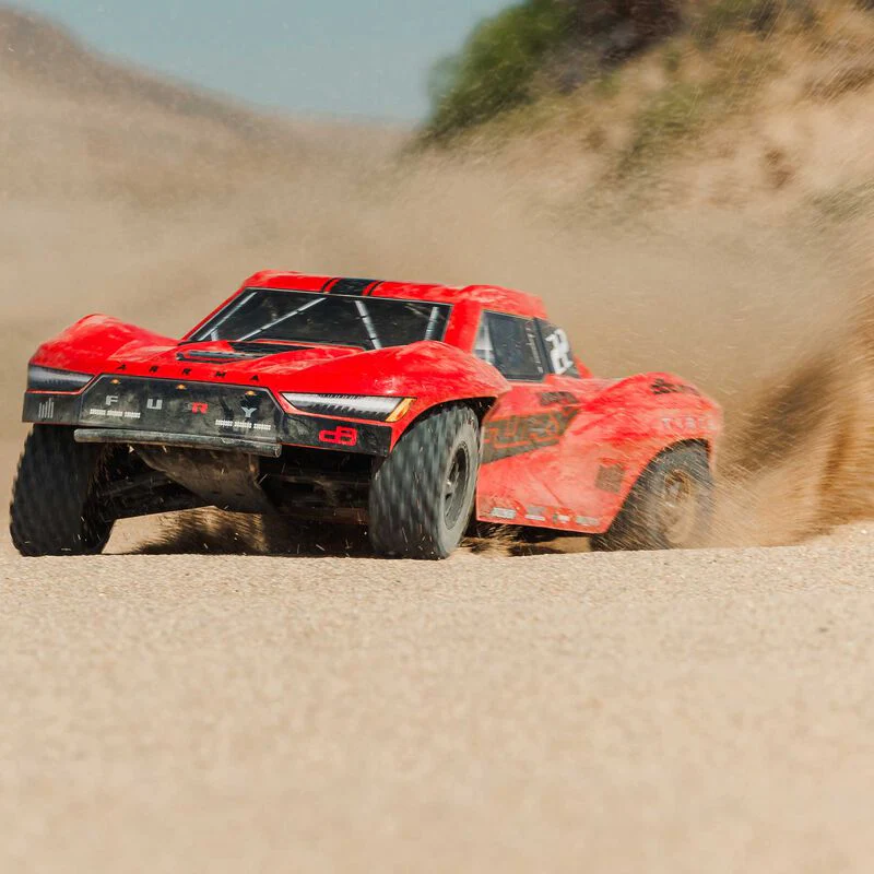 ARRMA 1/10 FURY 2WD RTR Brushed Short Course Truck (Battery & Charger Included) - Red - Image 7