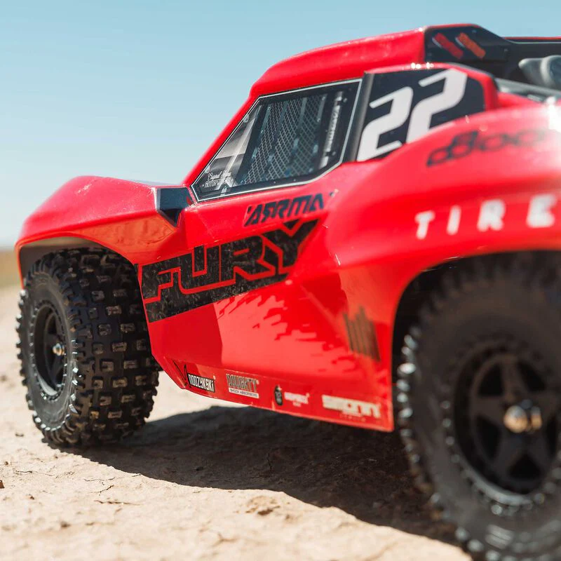 ARRMA 1/10 FURY 2WD RTR Brushed Short Course Truck (Battery & Charger Included) - Red - Image 9