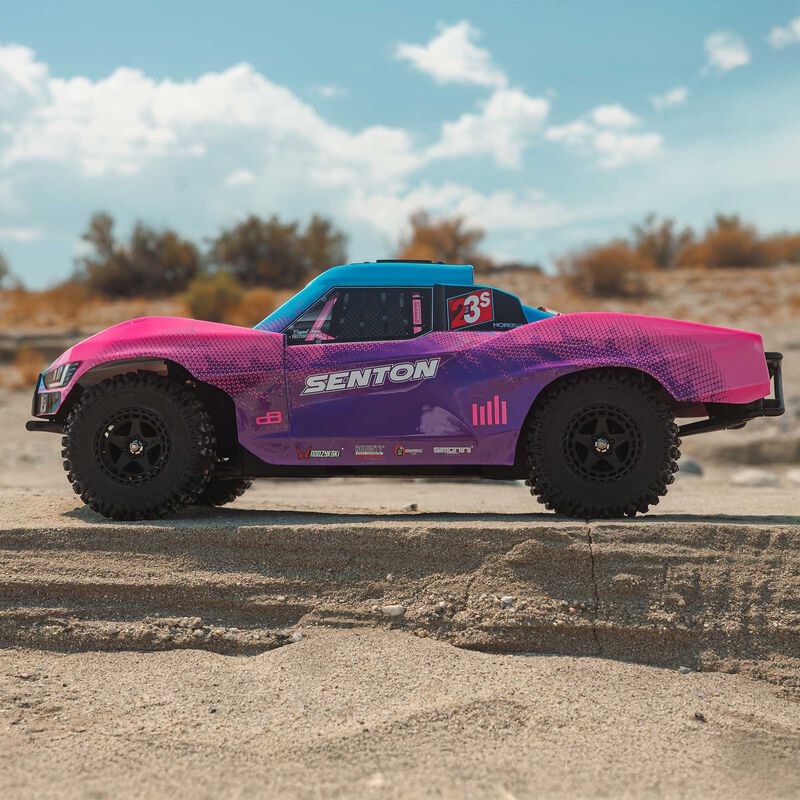 ARRMA 1/10 SENTON 223S DSC 4X4 RTR Brushless Short Course Truck - Blue - Image 12
