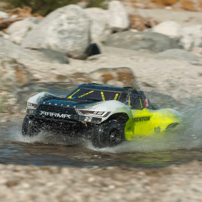 ARRMA 1/10 SENTON 223S DSC 4X4 RTR Brushless Short Course Truck - Yellow - Image 18