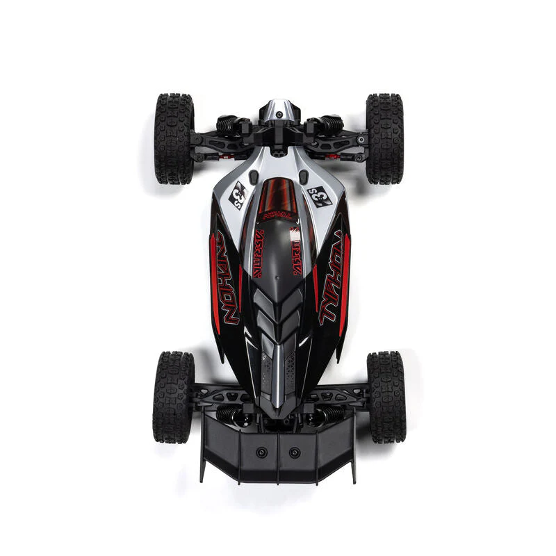 ARRMA 1/14 TYPHON GROM 223S DSC 4X4 RTR Brushless Buggy - Silver - Image 6