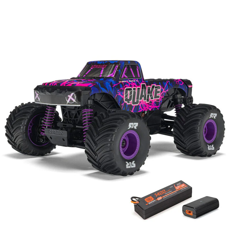 ARRMA 1/16 QUAKE GROM 4X4 RTR Brushed Monster Truck (Battery & Charger Included) - Image 12