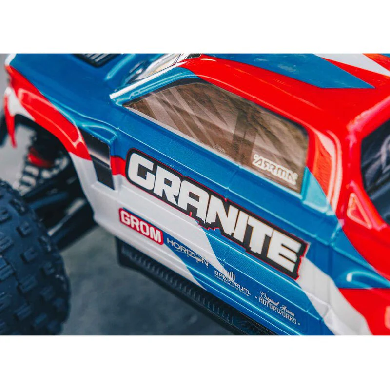 ARRMA 1/18 GRANITE GROM MEGA 380 Brushed 4X4 Monster Truck RTR with Battery & Charger - BLUE - Image 5