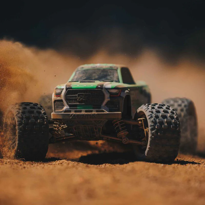 ARRMA 1/18 GRANITE GROM MEGA 380 Brushed 4X4 Monster Truck RTR with Battery & Charger - GREEN - Image 7