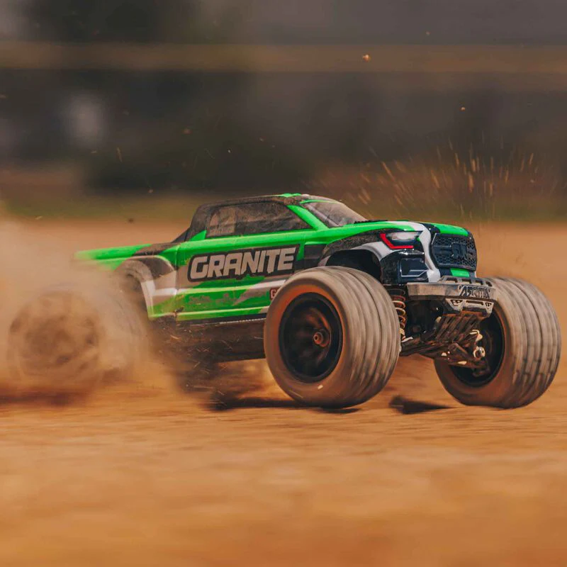 ARRMA 1/18 GRANITE GROM MEGA 380 Brushed 4X4 Monster Truck RTR with Battery & Charger - GREEN - Image 8