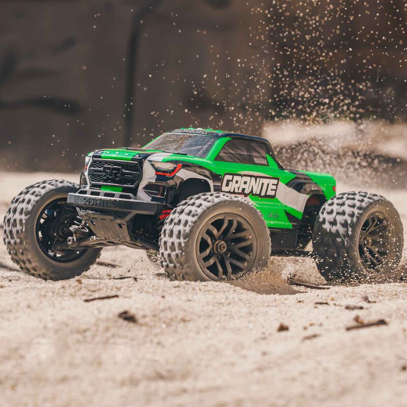 ARRMA 1/18 GRANITE GROM MEGA 380 Brushed 4X4 Monster Truck RTR with Battery & Charger - GREEN - Image 9