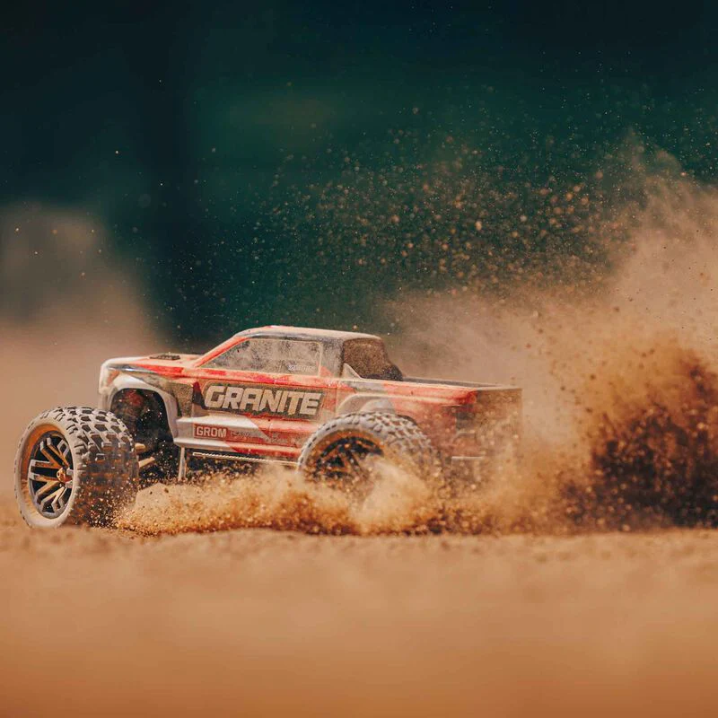 ARRMA 1/18 GRANITE GROM MEGA 380 Brushed 4X4 Monster Truck RTR with Battery & Charger - RED - Image 6