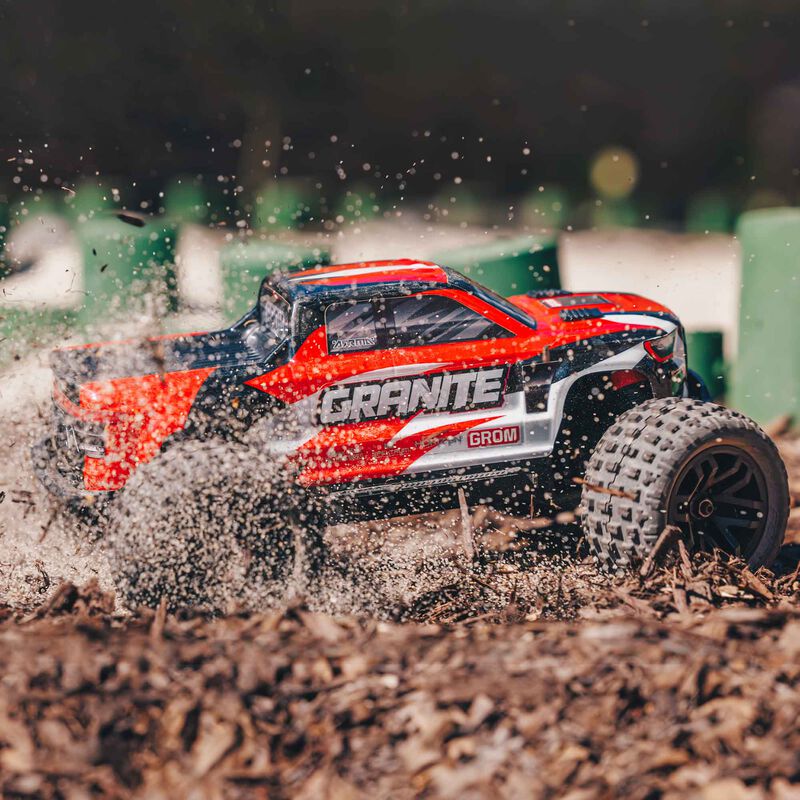 ARRMA 1/18 GRANITE GROM MEGA 380 Brushed 4X4 Monster Truck RTR with Battery & Charger - RED - Image 8