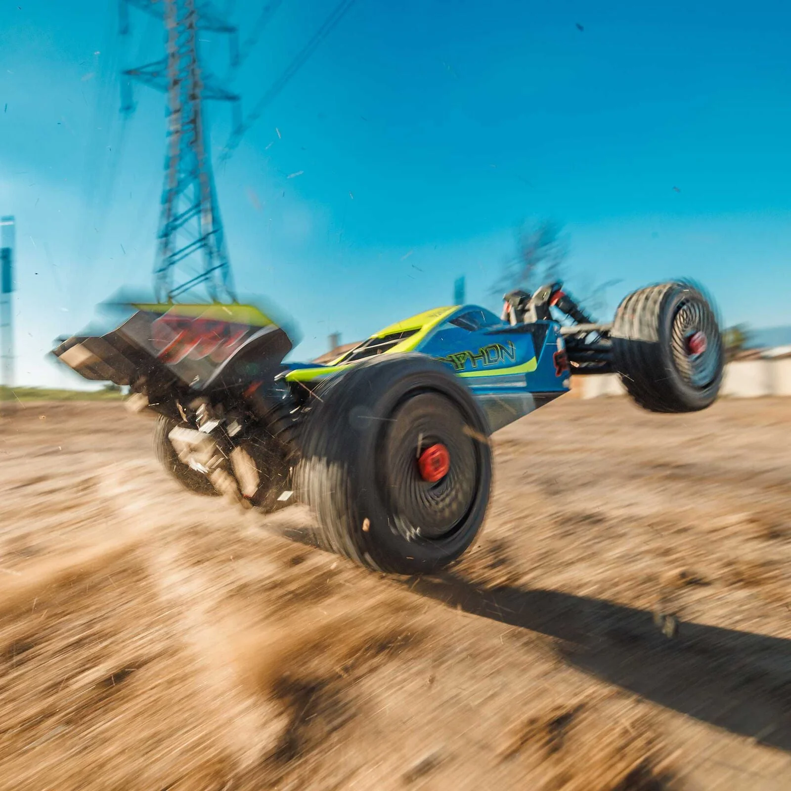 ARRMA 1/8 TYPHON MEGA 665 4X4 RTR Brushed Buggy - Blue - Image 18