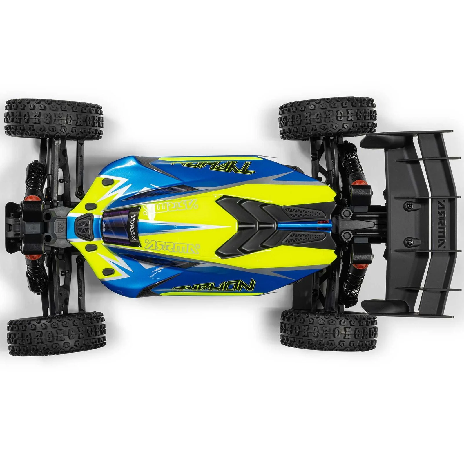 ARRMA 1/8 TYPHON MEGA 665 4X4 RTR Brushed Buggy - Blue - Image 5