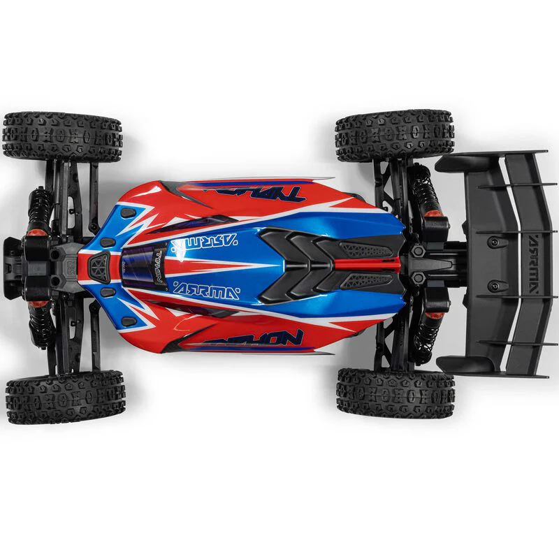 ARRMA 1/8 TYPHON MEGA 665 4X4 RTR Brushed Buggy - Red - Image 5