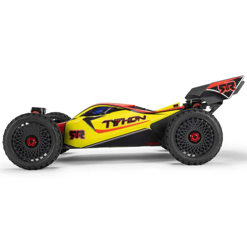 ARRMA 1/8 TYPHON MEGA 665 4X4 RTR Brushed Buggy - Yellow - Image 2