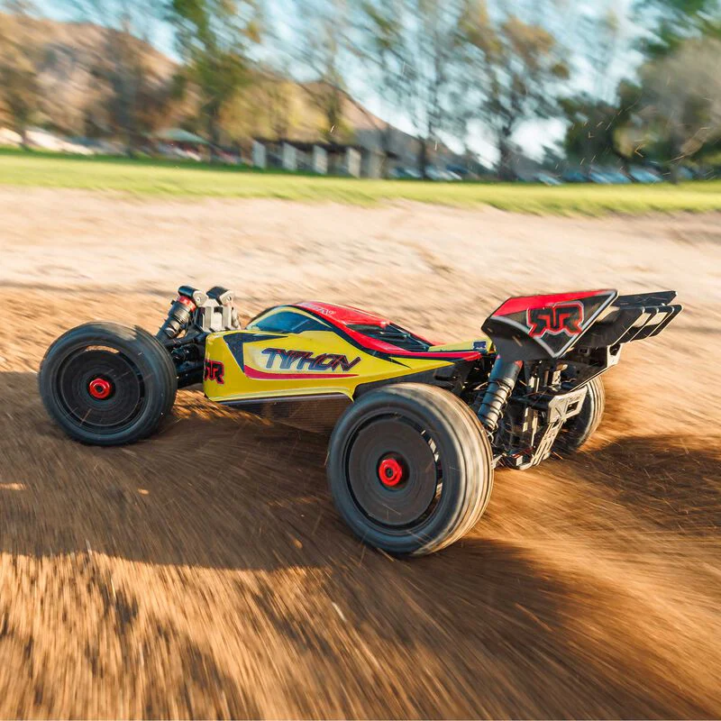 ARRMA 1/8 TYPHON MEGA 665 4X4 RTR Brushed Buggy - Yellow - Image 24