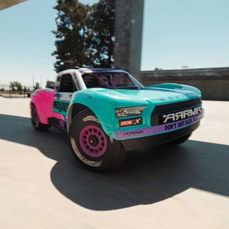 ARRMA MOJAVE GROM 223S BLX Brushless 4X4 Small Scale Desert Truck RTR with Battery & Charger - Teal - Image 5