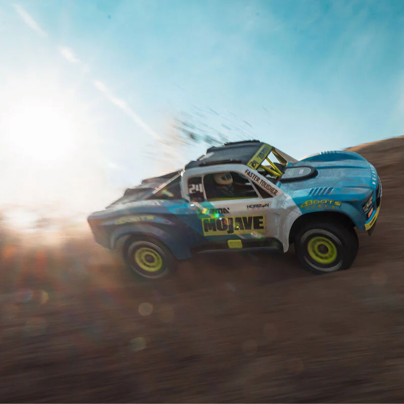 ARRMA MOJAVE GROM MEGA 380 Brushed 4X4 Small Scale Desert Truck RTR with Battery & Charger - Blue/White - Image 11