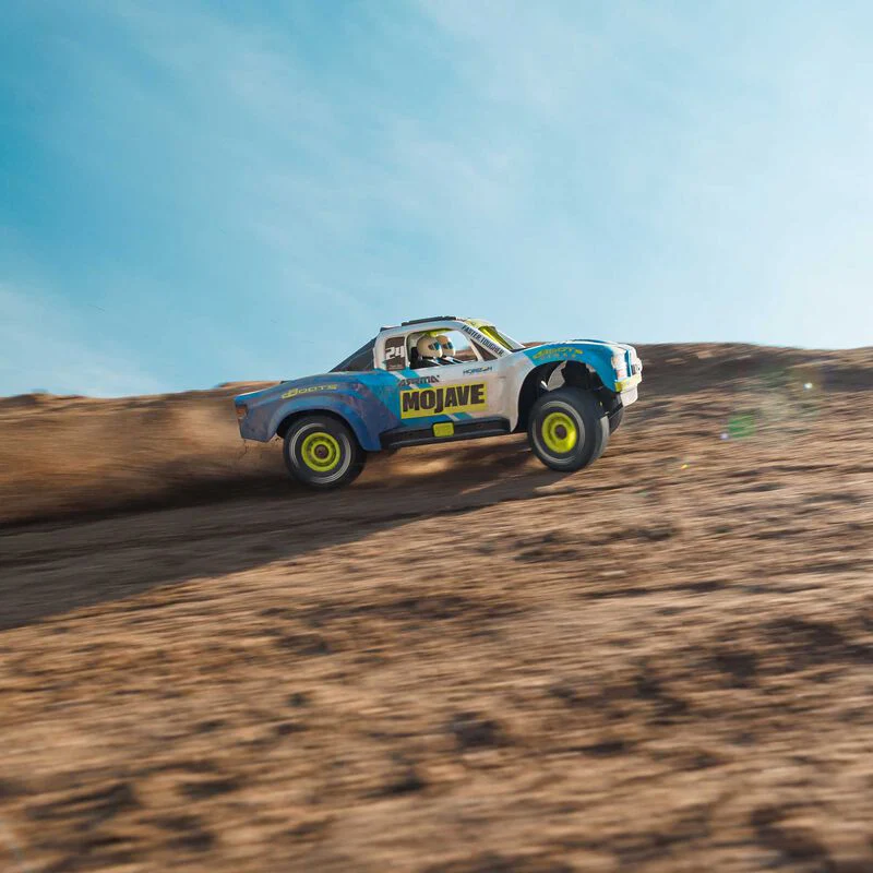 ARRMA MOJAVE GROM MEGA 380 Brushed 4X4 Small Scale Desert Truck RTR with Battery & Charger - Blue/White - Image 15