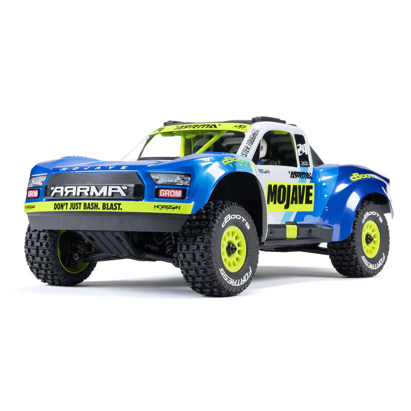 ARRMA MOJAVE GROM MEGA 380 Brushed 4X4 Small Scale Desert Truck RTR with Battery & Charger - Blue/White - Image 21