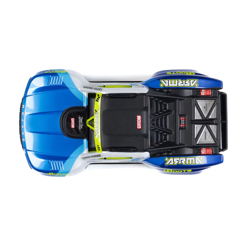 ARRMA MOJAVE GROM MEGA 380 Brushed 4X4 Small Scale Desert Truck RTR with Battery & Charger - Blue/White - Image 6