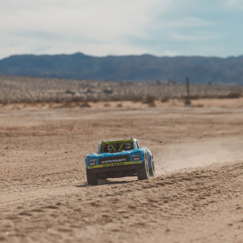 ARRMA MOJAVE GROM MEGA 380 Brushed 4X4 Small Scale Desert Truck RTR with Battery & Charger - Blue/White - Image 9