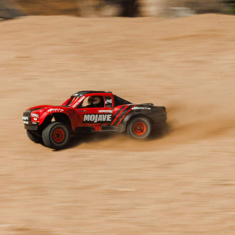 ARRMA MOJAVE GROM MEGA 380 Brushed 4X4 Small Scale Desert Truck RTR with Battery & Charger - Red/Black - Image 14