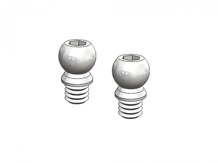Atomic 3.0mm Ball Stud with M2 Leg-2mm long (2 pcs)