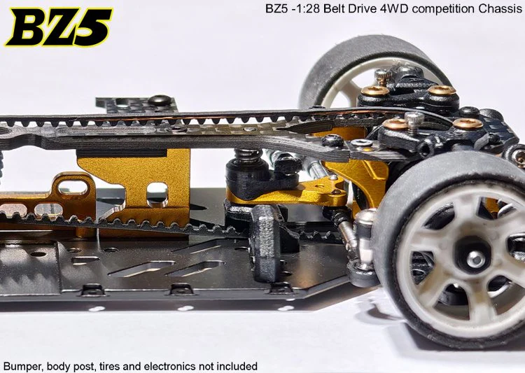 Atomic BZ5 Belt Drive 4WD Chassis Kit (No Electronics) With AGFRC 1.4KG Micro Programmable Coreless Digital RC Servo - Image 11