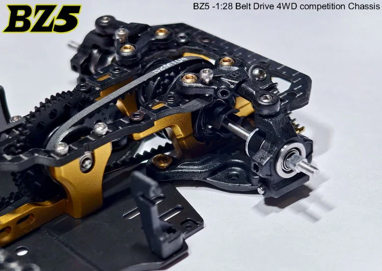 Atomic BZ5 Belt Drive 4WD Chassis Kit (No Electronics) With AGFRC 1.4KG Micro Programmable Coreless Digital RC Servo - Image 9