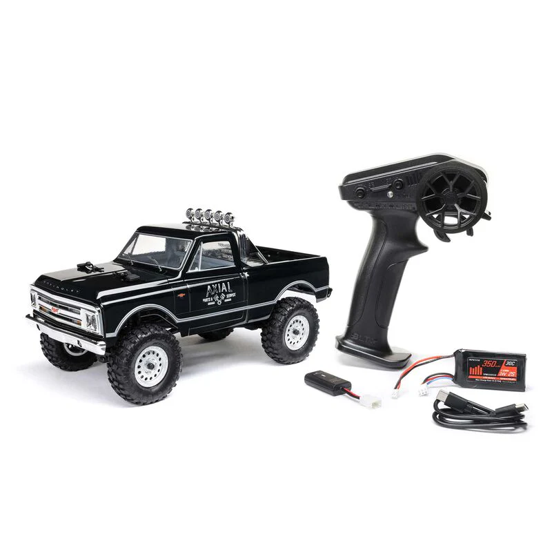 Axial 1/24 SCX24 1967 Chevrolet C10 4WD Brushed Truck RTR - Black - Image 21