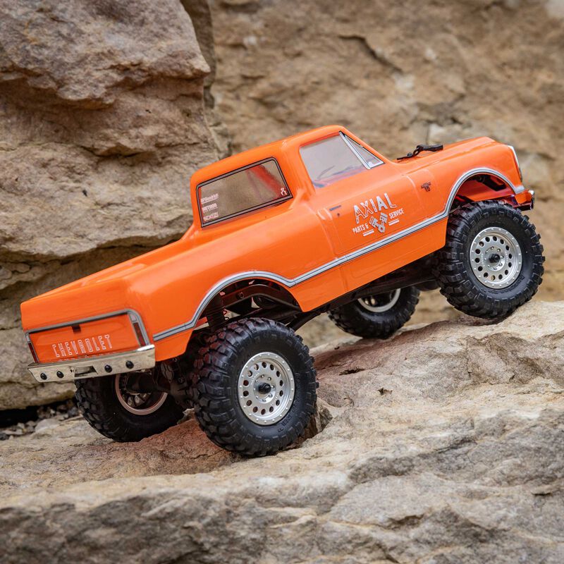 Axial 1/24 SCX24 1967 Chevrolet C10 4WD Brushed Truck RTR - Orange - Image 11