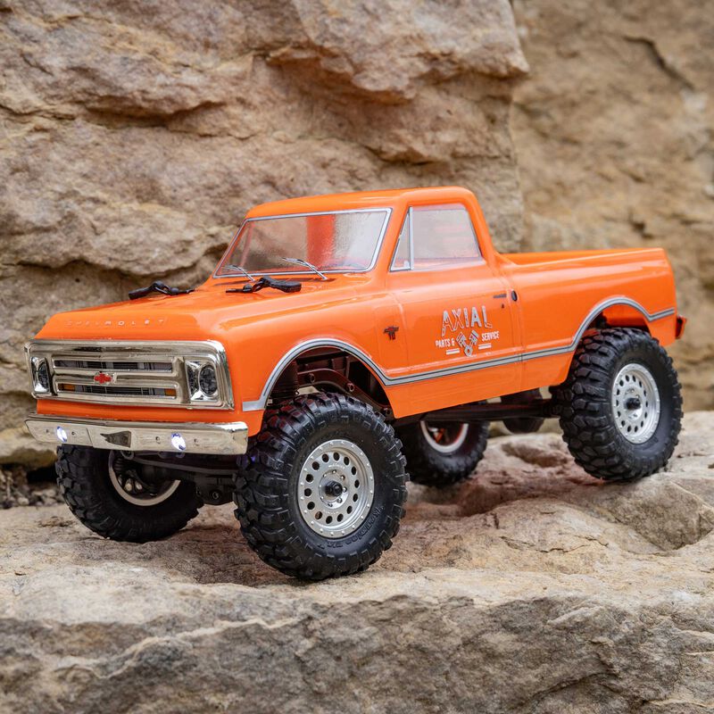 Axial 1/24 SCX24 1967 Chevrolet C10 4WD Brushed Truck RTR - Orange - Image 12