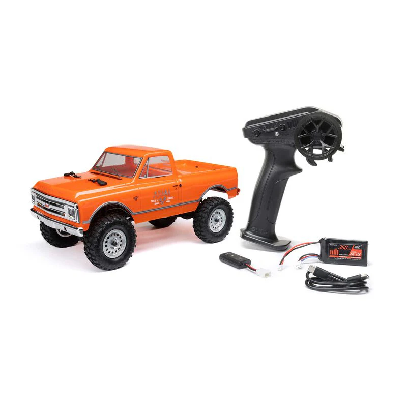 Axial 1/24 SCX24 1967 Chevrolet C10 4WD Brushed Truck RTR - Orange - Image 15