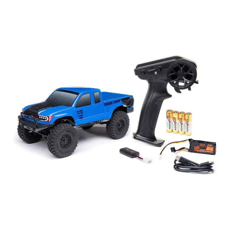 Axial 1/24 SCX24 Base Camp 4WD Rock Crawler Brushed RTR - Blue - Image 21