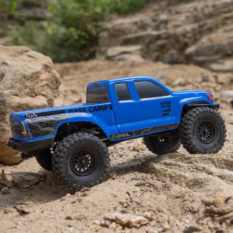 Axial 1/24 SCX24 Base Camp 4WD Rock Crawler Brushed RTR - Blue - Image 3