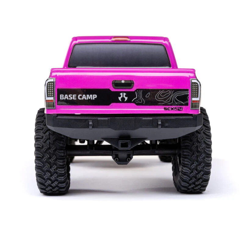 Axial 1/24 SCX24 Base Camp 4WD Rock Crawler Brushed RTR - Pink - Image 9