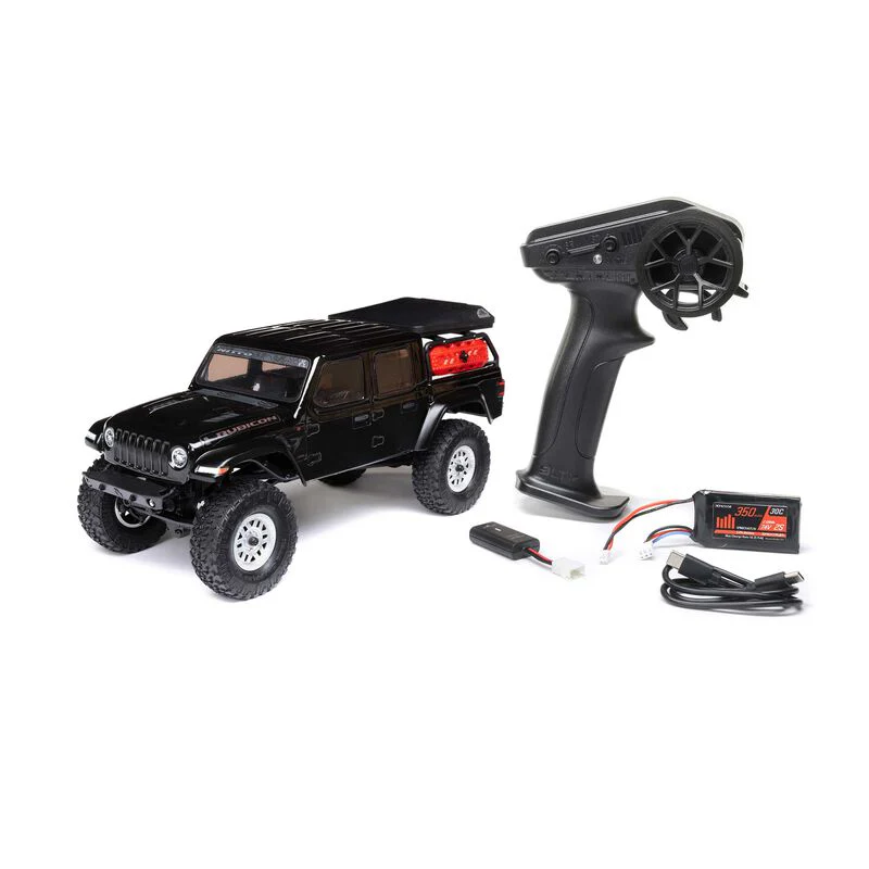 Axial 1/24 SCX24 Jeep Jt Gladiator 4WD Rock Crawler Brushed RTR - Black - Image 21