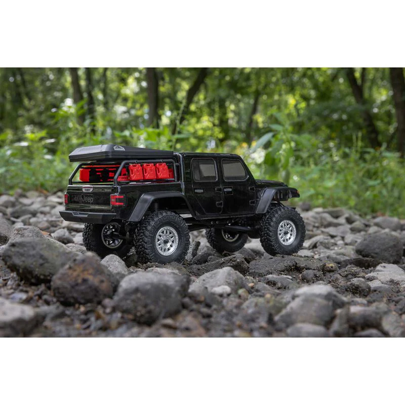 Axial 1/24 SCX24 Jeep Jt Gladiator 4WD Rock Crawler Brushed RTR - Black - Image 4