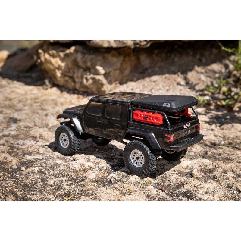 Axial 1/24 SCX24 Jeep Jt Gladiator 4WD Rock Crawler Brushed RTR - Black - Image 6