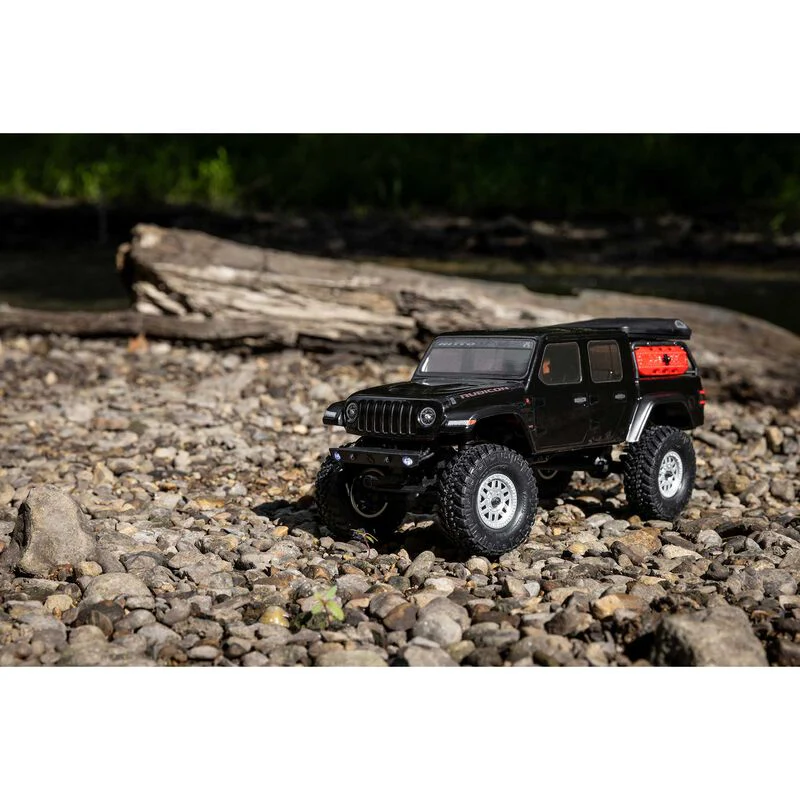 Axial 1/24 SCX24 Jeep Jt Gladiator 4WD Rock Crawler Brushed RTR - Black - Image 7