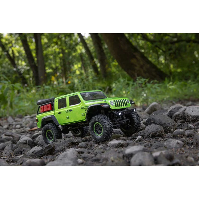 Axial 1/24 SCX24 Jeep Jt Gladiator 4WD Rock Crawler Brushed RTR - Green - Image 12
