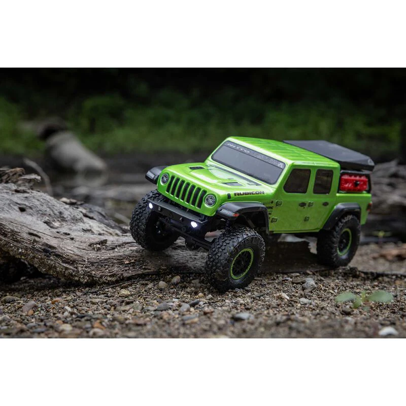 Axial 1/24 SCX24 Jeep Jt Gladiator 4WD Rock Crawler Brushed RTR - Green - Image 13