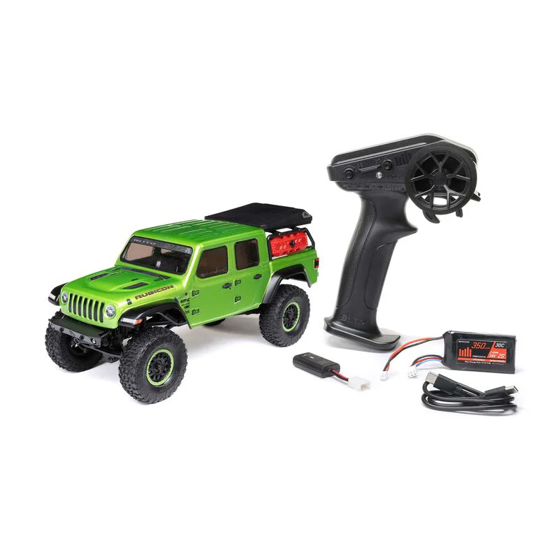 Axial 1/24 SCX24 Jeep Jt Gladiator 4WD Rock Crawler Brushed RTR - Green - Image 20
