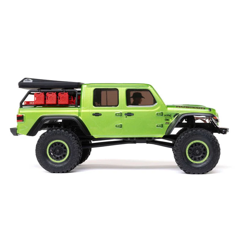 Axial 1/24 SCX24 Jeep Jt Gladiator 4WD Rock Crawler Brushed RTR - Green - Image 7
