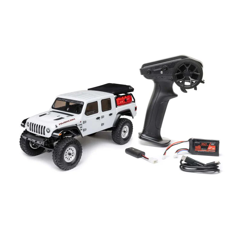 Axial 1/24 SCX24 Jeep Jt Gladiator 4WD Rock Crawler Brushed RTR - White - Image 16