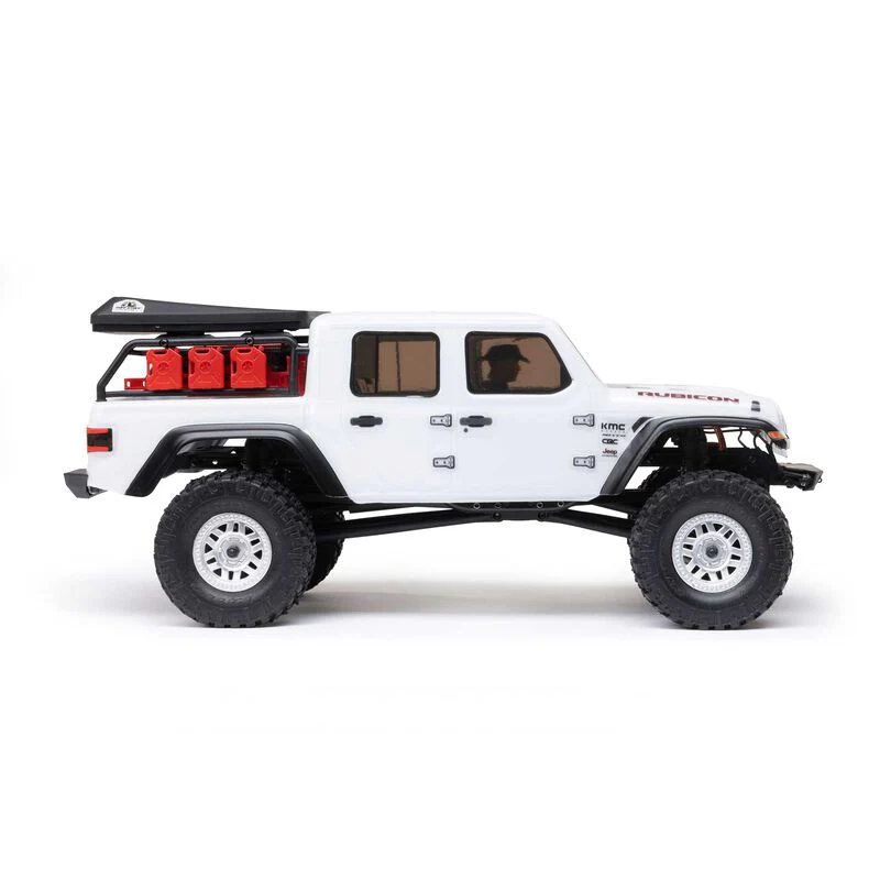 Axial 1/24 SCX24 Jeep Jt Gladiator 4WD Rock Crawler Brushed RTR - White - Image 3