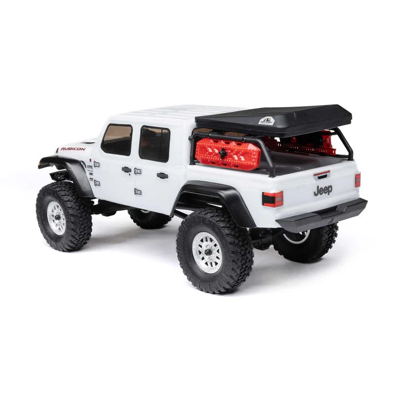 Axial 1/24 SCX24 Jeep Jt Gladiator 4WD Rock Crawler Brushed RTR - White - Image 4