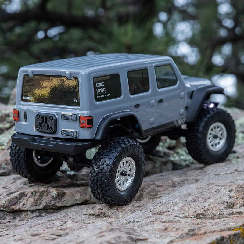 Axial 1/24 SCX24 Jeep Wrangler JLU 4X4 Rock Crawler Brushed RTR - Gray - Image 21