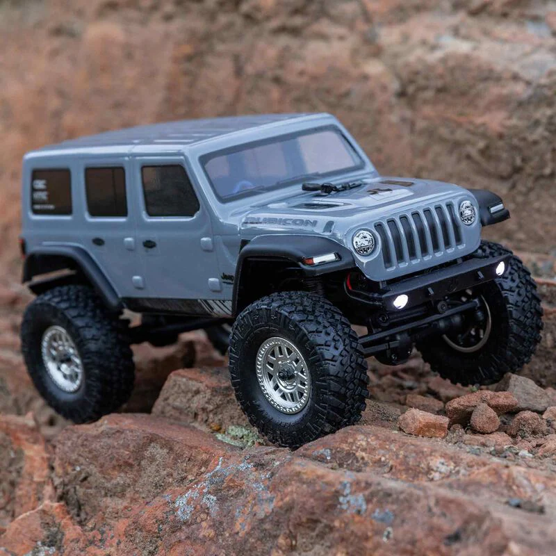 Axial 1/24 SCX24 Jeep Wrangler JLU 4X4 Rock Crawler Brushed RTR - Gray - Image 22